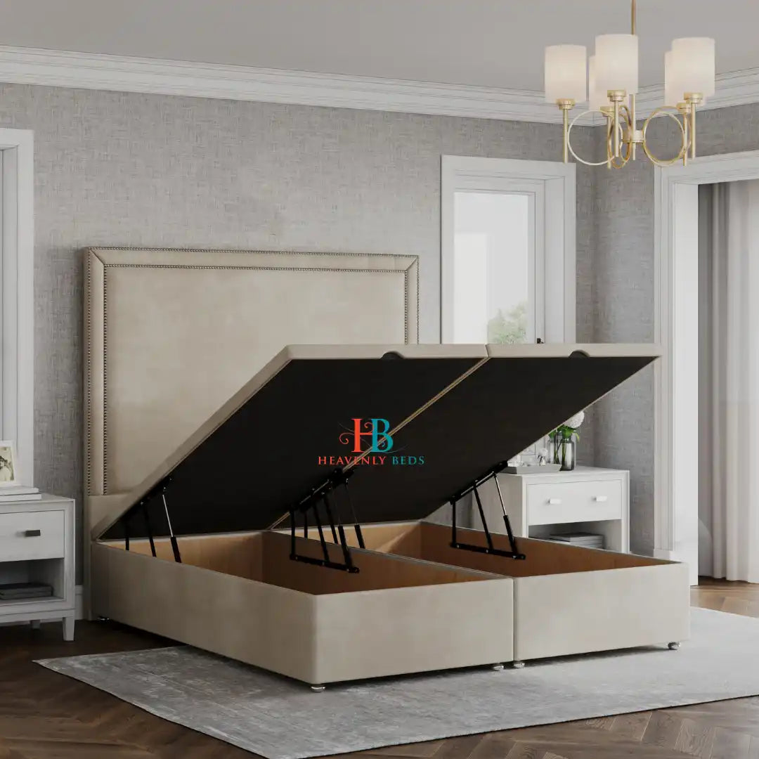 Divan bed frame in cream naples