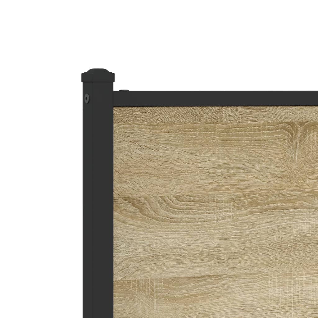 Metal Bed Frame without Mattress Sonoma Oak 75x190 cm Small Single - Heavenlybeds