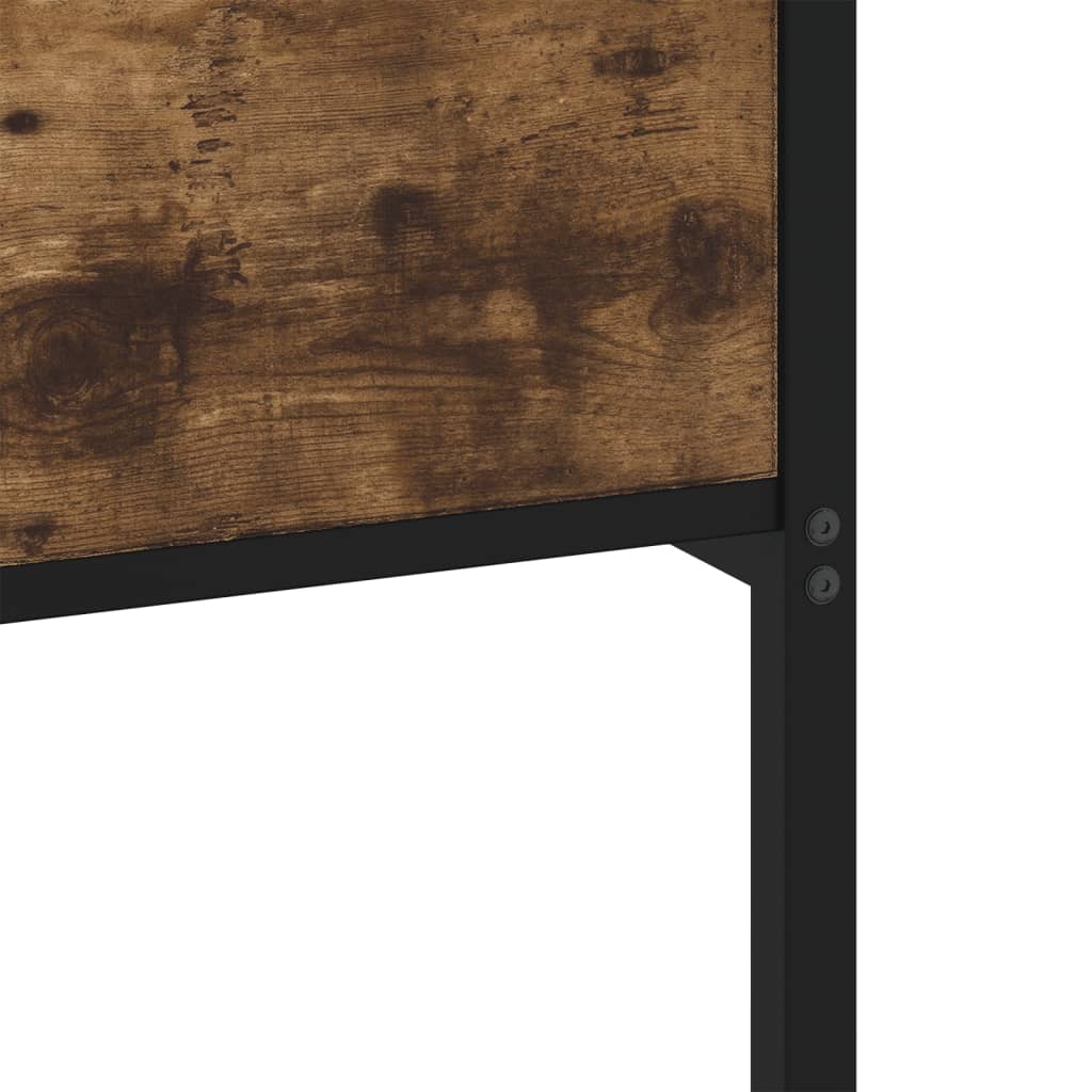 Metal Bed Frame without Mattress Smoked Oak 75x190 cm Small Single - Heavenlybeds