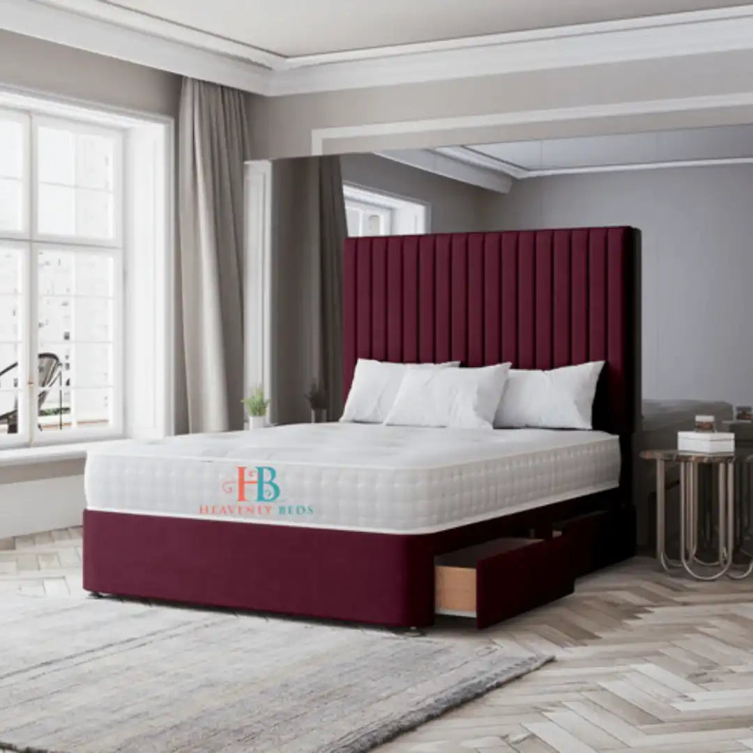 Panel Divan Bed - Divan with 2 drawers footend