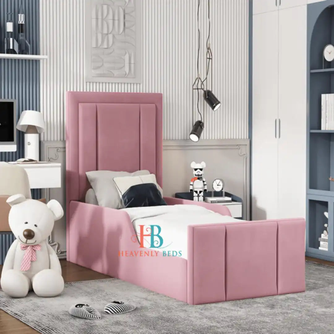 Coco Kids Bedframe Free Mattress 4ft6 Double Pink – Heavenlybeds