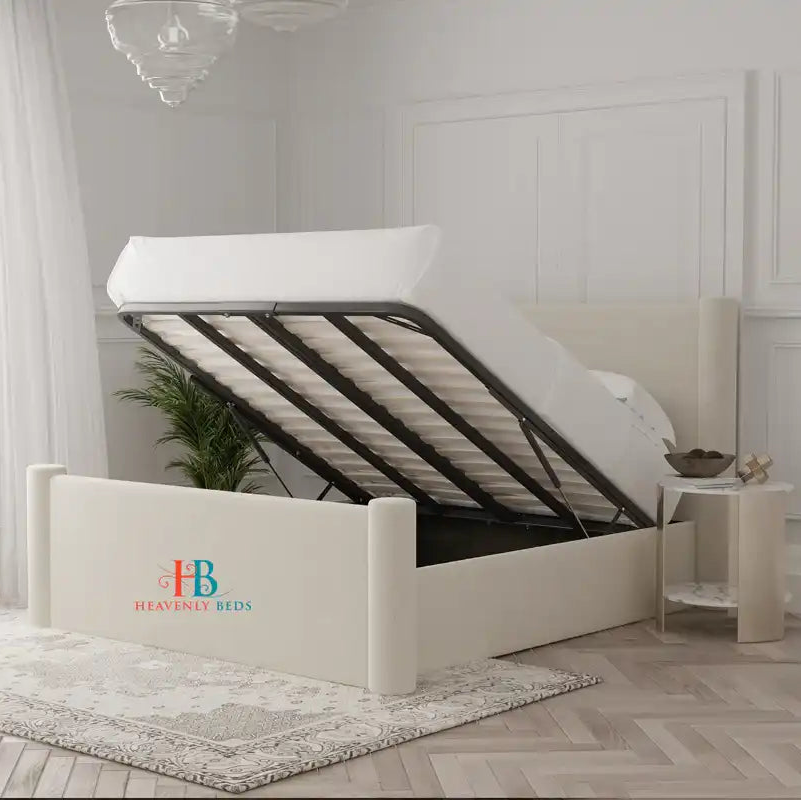 Ohio Poster Padded Upholstered Storage Bed Frame - Heavenlybeds