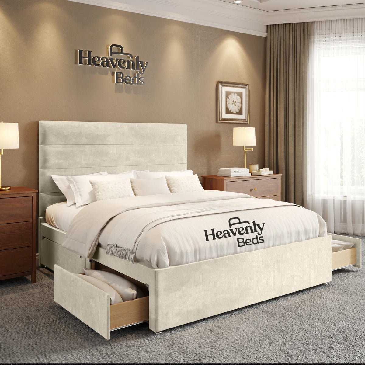 Rishley Divan Bed With Drawer Storage - Heavenlybeds