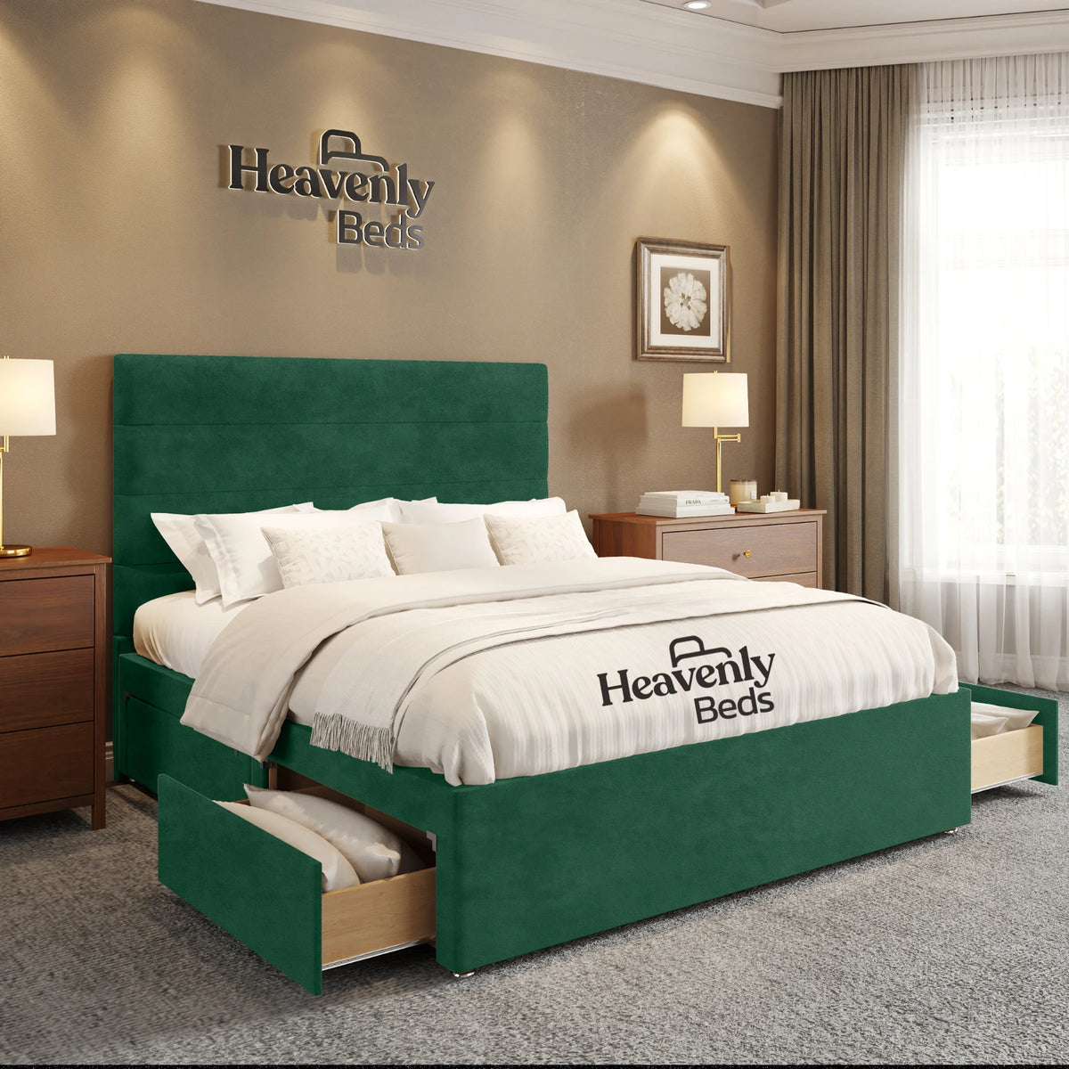 Rishley Divan Bed With Drawer Storage - Heavenlybeds