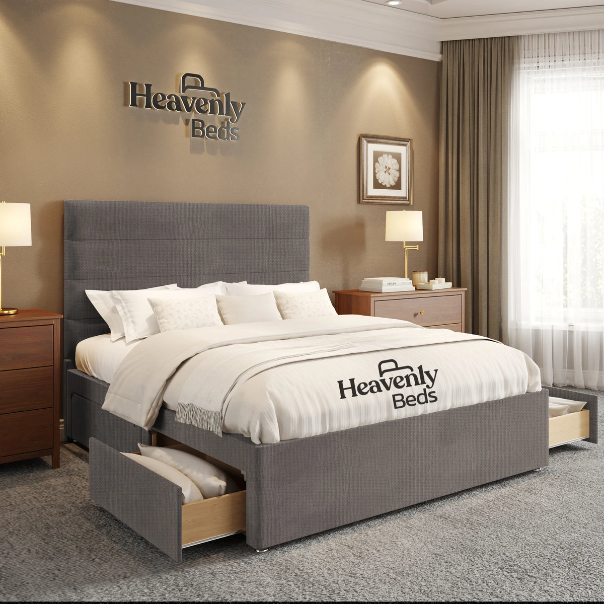 Rishley Divan Bed With Drawer Storage - Heavenlybeds