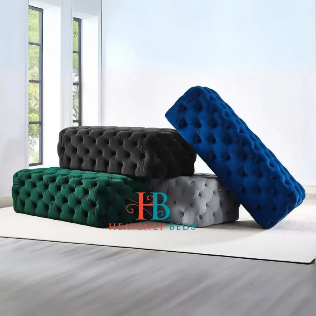 Chesterfield Button Pouffe Footstool