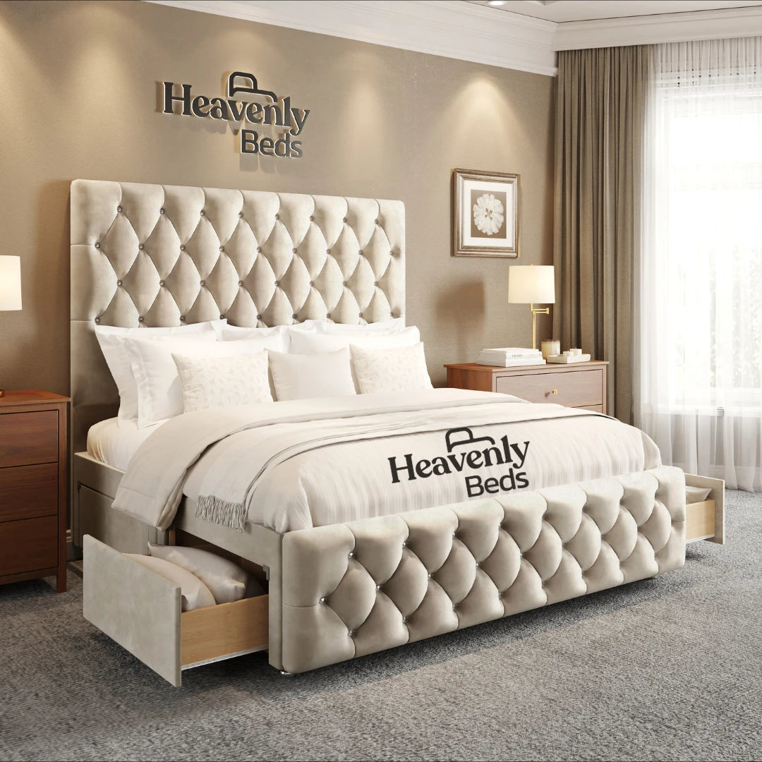 Velure Divan Bed With Drawer Storage - Heavenlybeds