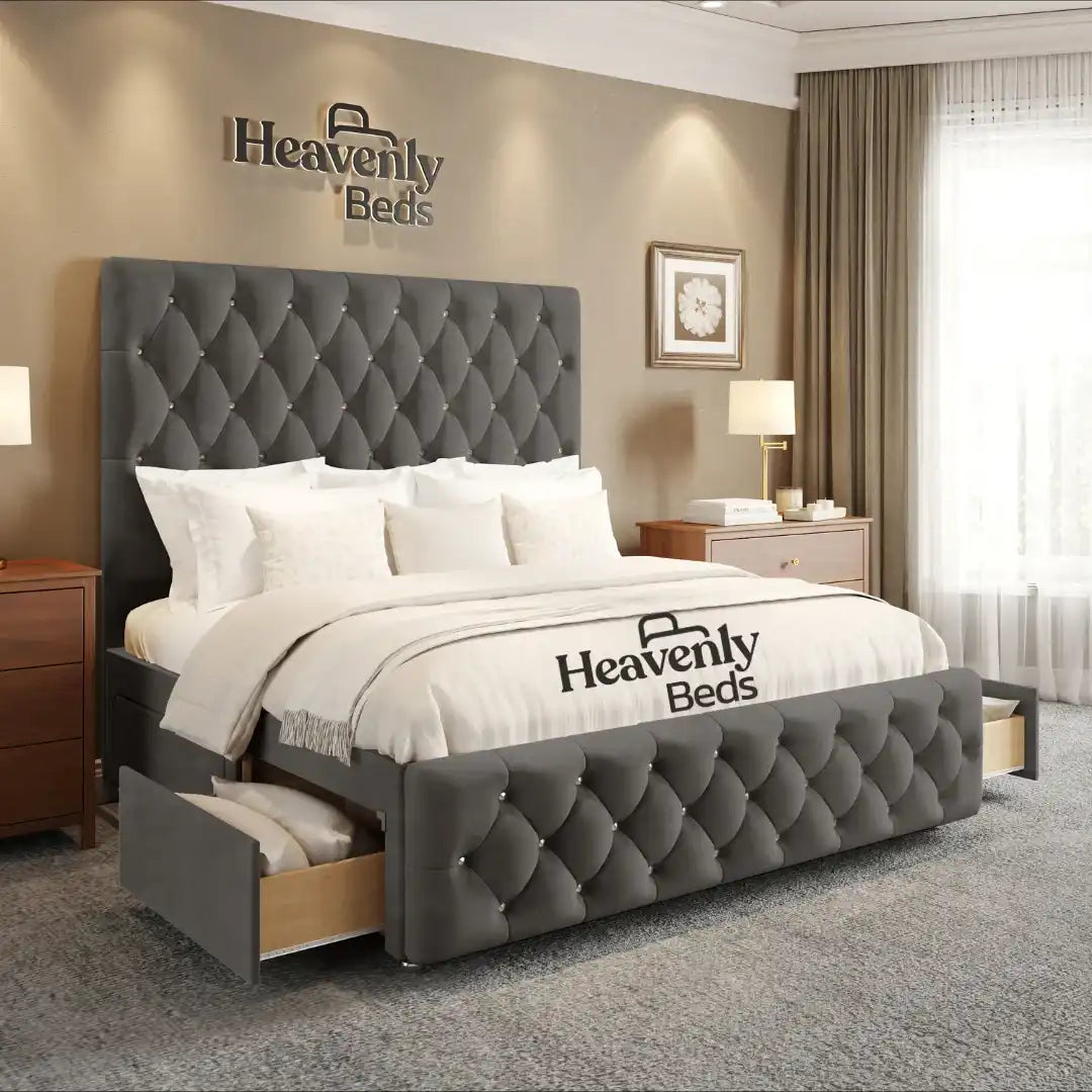 Velure Divan Bed With Drawer Storage - Heavenlybeds