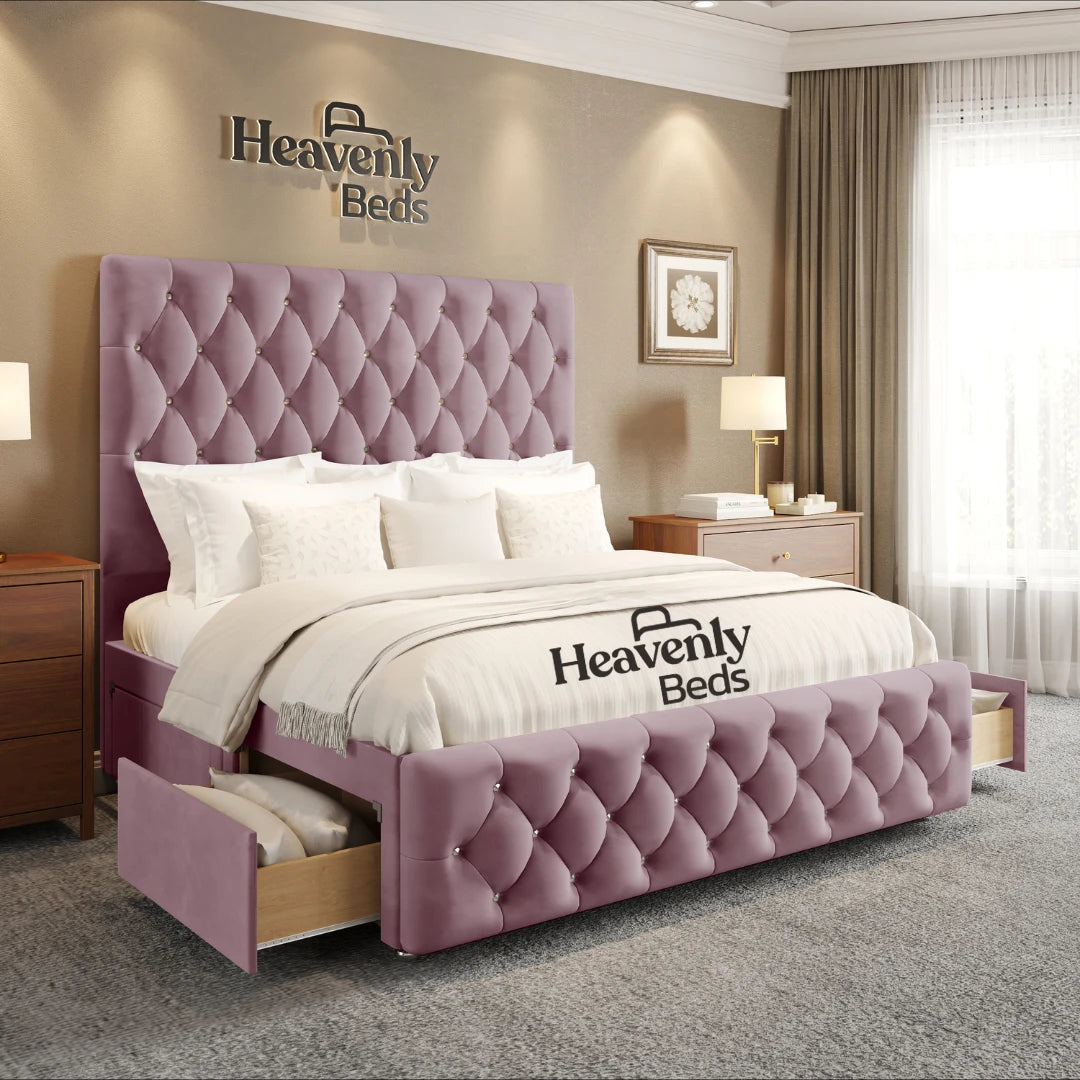 Velure Divan Bed With Drawer Storage - Heavenlybeds