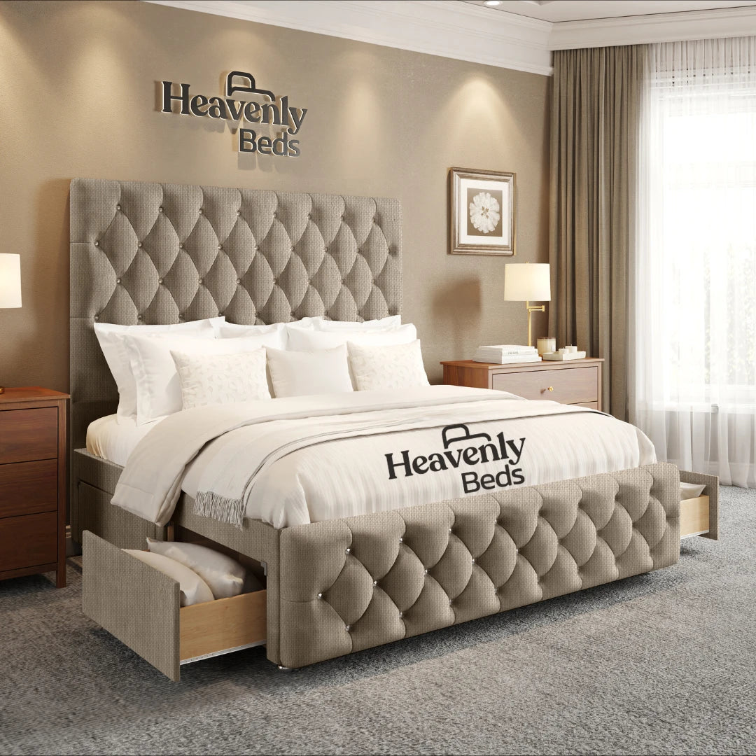 Velure Divan Bed With Drawer Storage - Heavenlybeds
