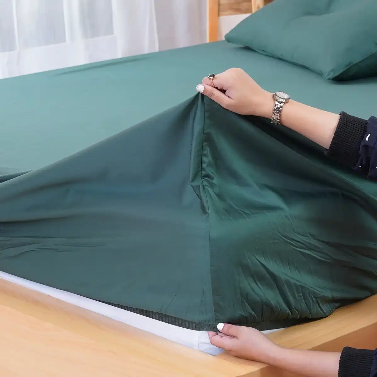 Ackly Bamboo - Royal Green Fitted Sheet
