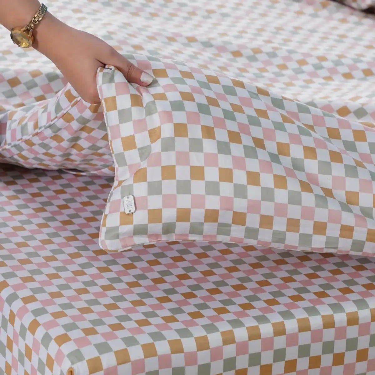 Ella Cotton - Gems Checkerboard Duvet Cover