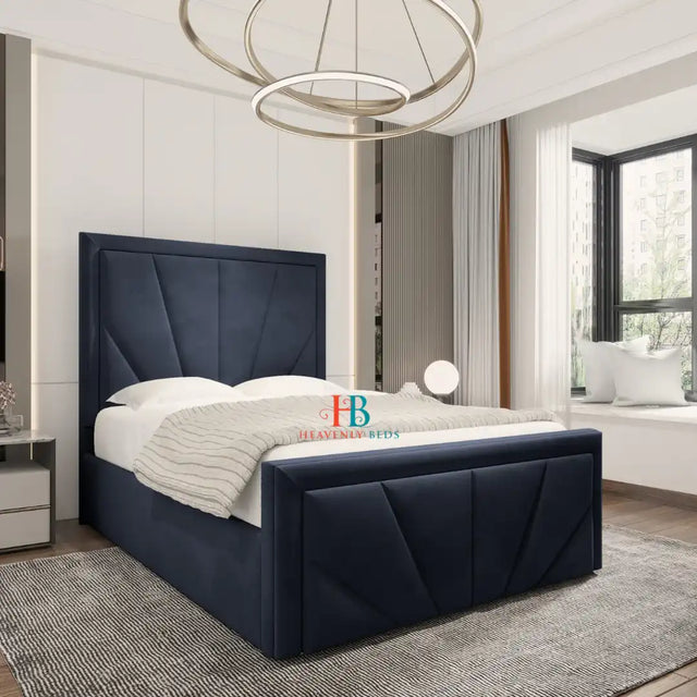 Brandon Upholstered Bed Frame + High Footboard - Heavenlybeds