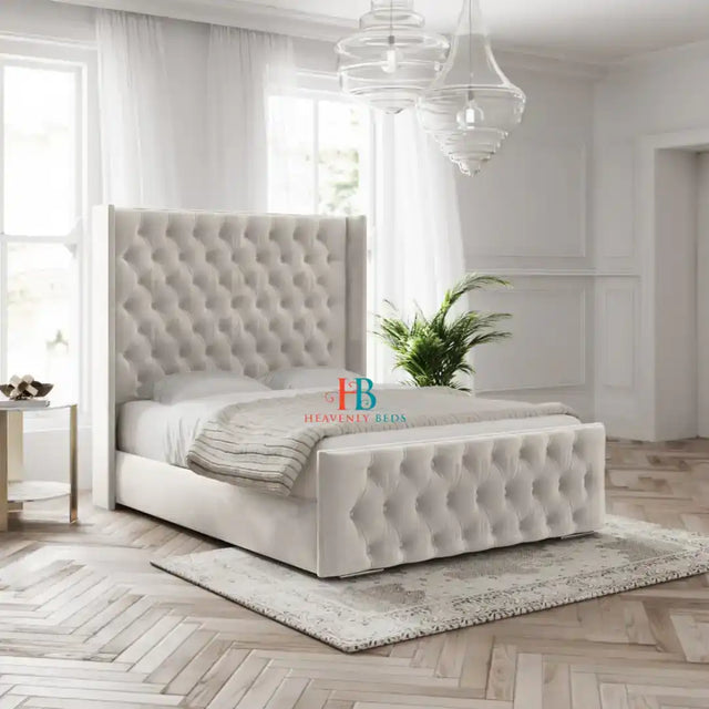 Faro Wingback Bed Frame - Heavenlybeds