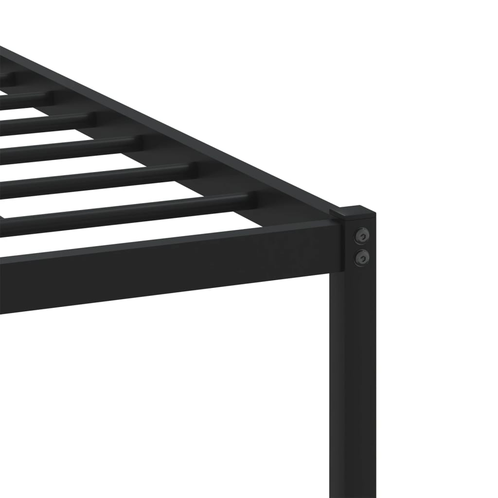 Metal Bed Frame without Mattress Brown Oak 90x190 cm Single