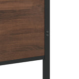 Metal Bed Frame without Mattress Brown Oak 75x190 cm Small Single