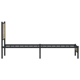 Metal Bed Frame without Mattress Sonoma Oak 75x190 cm Small Single