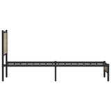 Metal Bed Frame without Mattress Sonoma Oak 80x200 cm