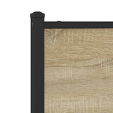 Metal Bed Frame without Mattress Sonoma Oak 140x190 cm