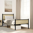 Metal Bed Frame without Mattress Sonoma Oak 75x190 cm Small Single - Heavenlybeds