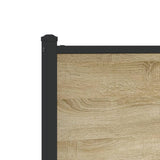Metal Bed Frame without Mattress Sonoma Oak 90x200 cm
