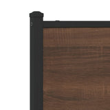 Metal Bed Frame without Mattress Brown Oak 75x190 cm Small Single