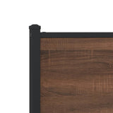 Metal Bed Frame without Mattress Brown Oak 120x190 cm Small Double