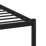 Metal Bed Frame without Mattress Sonoma Oak 140x200 cm