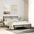 Metal Bed Frame without Mattress Sonoma Oak 140x190 cm - Heavenlybeds