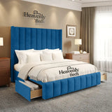 Aero Wingback Divan Bed With Drawer Storage