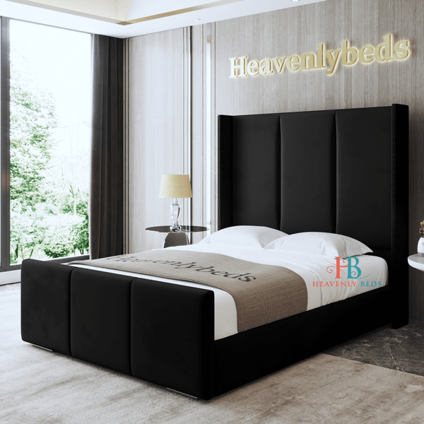 Isla Wingback Bedframe Available with Storage - Heavenlybeds