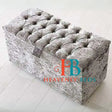 Jasmine Tufted Ottoman Toy Storage Blanket Box Footstool Dressing Table Seat - Heavenlybeds