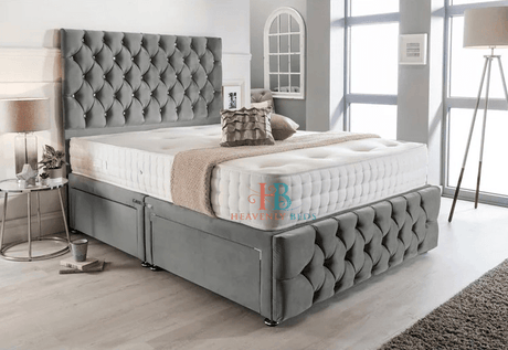 Taylor Chesterfield Divan Bed With Buttoned Footboard - Heavenlybeds