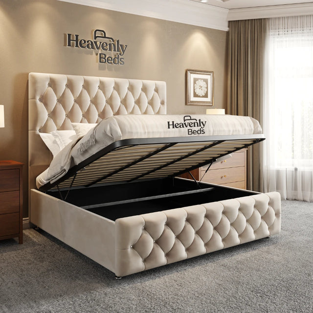 Fern Upholstered Storage Bed Frame - Heavenlybeds