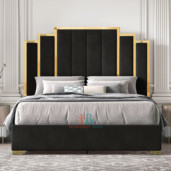 Faith Mirror Bedframe Available in Gold Or Silver Finish