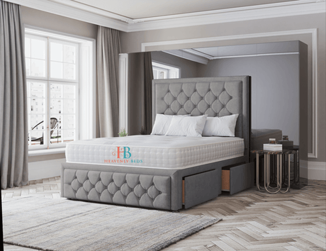 Jemima Divan Bed With Chesterfield Footboard - Heavenlybeds