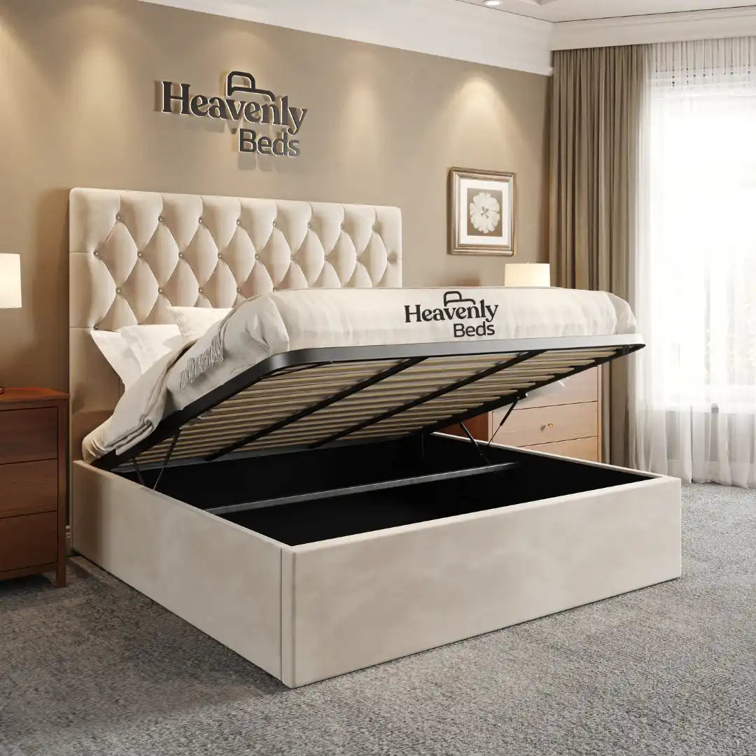 Hampshire Upholstered Storage Bed Frame - Heavenlybeds