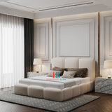 Cream bubble storage bed frame made with luxury and comfort by Heavenlybeds