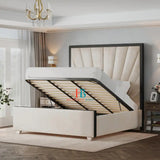 Metal Gas Lift Storage Bed Frame made by Heavenlybeds