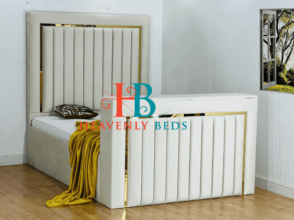 Rome Luxury TV Bed Available With Gold or Chrome Finish - Heavenlybeds