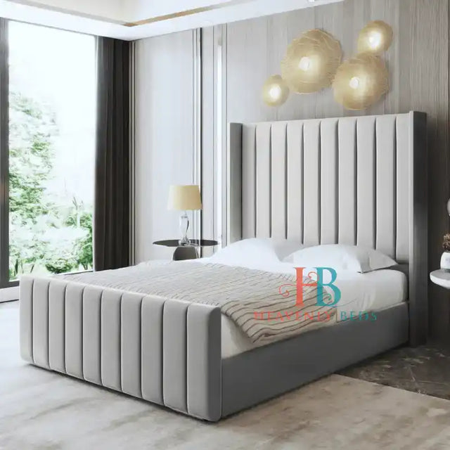 Renee Panel Bed Frame Choose Your Base Height - Heavenlybeds