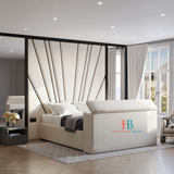 Oscar Black Piped Wall Panel Bed