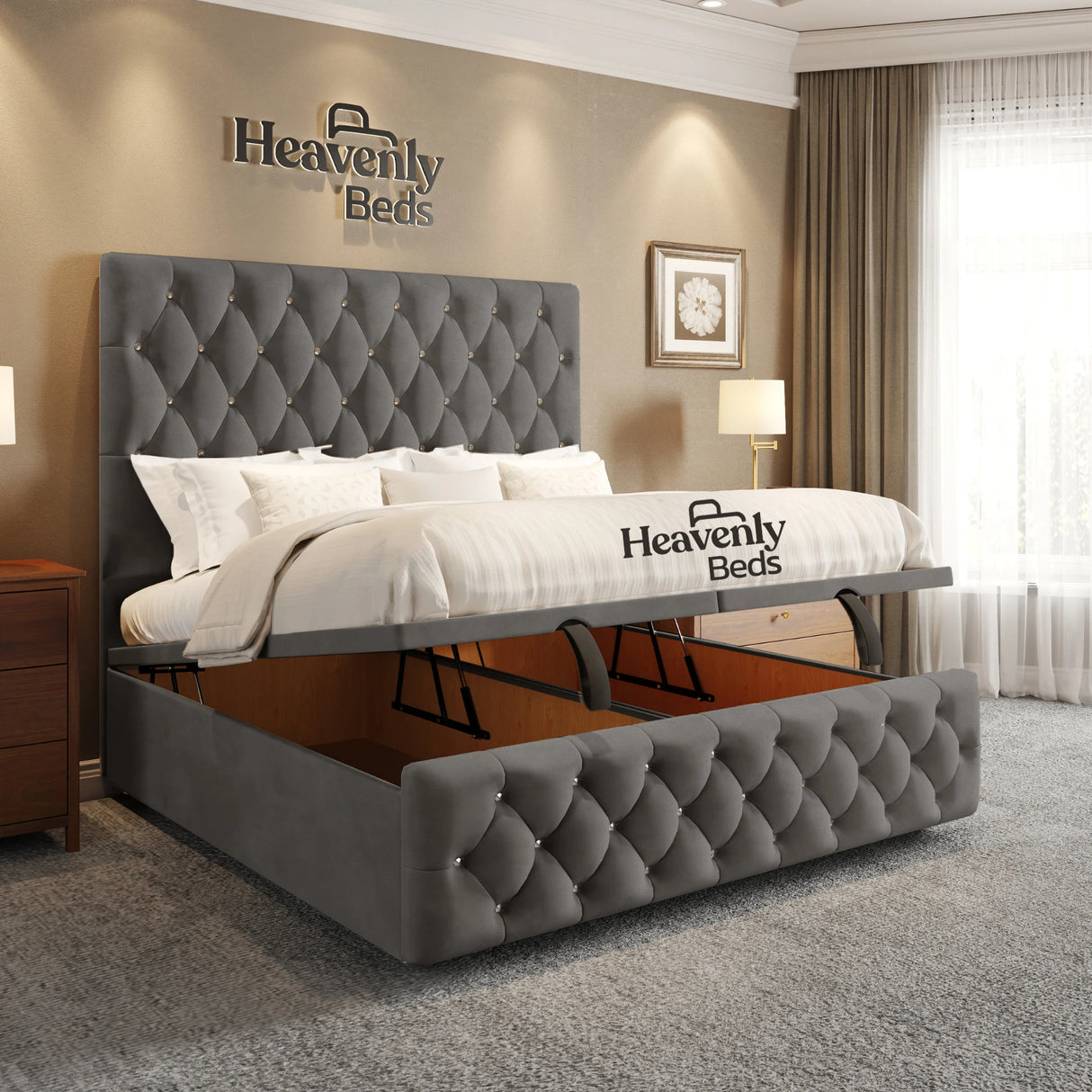 Luxe Ottoman Divan Bed - Heavenlybeds