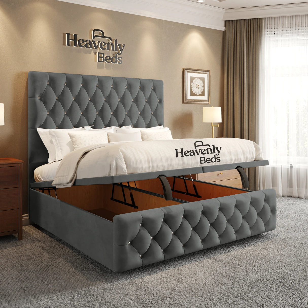 Luxe Ottoman Divan Bed - Heavenlybeds