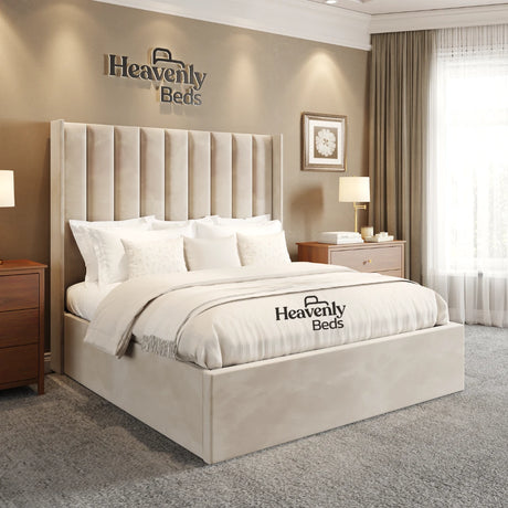 Malvern Wingback Storage Bed Frame - Heavenlybeds