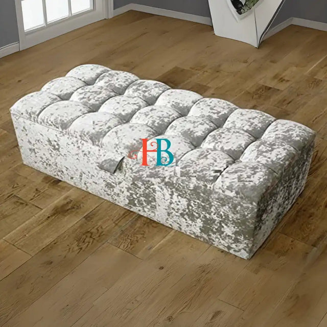 Clara Tufted Ottoman Toy Storage Blanket Box - Heavenlybeds
