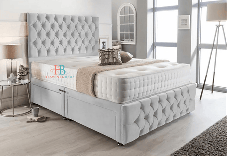 Gail Chesterfield Divan Bed With Buttoned Footboard - Heavenlybeds
