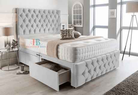 Gail Chesterfield Divan Bed With Buttoned Footboard - Heavenlybeds