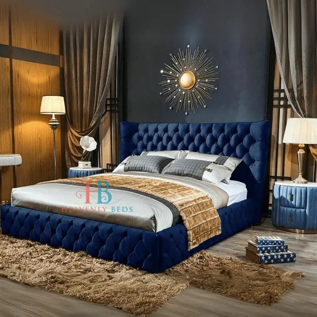 Harrington Chesterfield Wingback Bed Frame - USA - Heavenlybeds