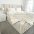 Ivy Winged High Bed Frame with 18" Side Rails - USA - Heavenlybeds